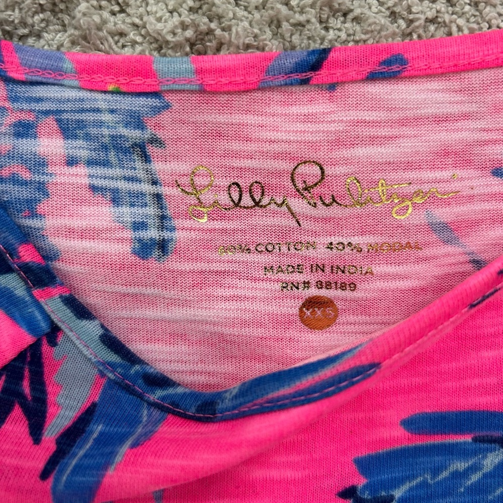 Lilly Pulitzer Pink and Bright Blue Dress - Picture 3 of 5